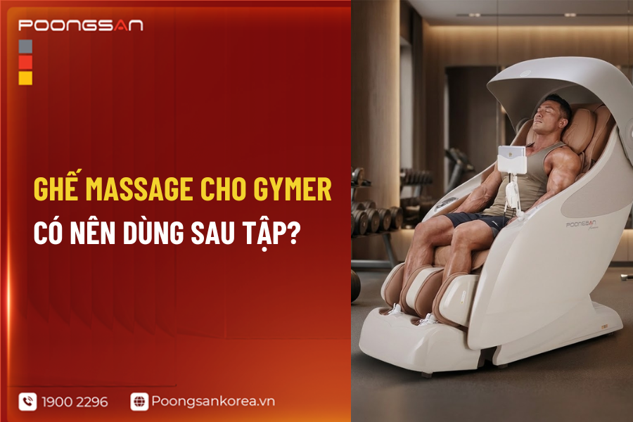 ghế massage phục hồi sau tập gym