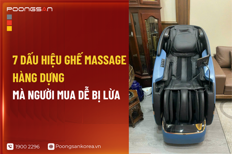 phân biệt ghế massage thật và hàng dựng