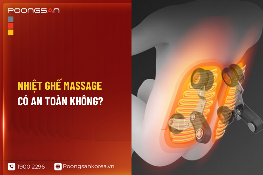 cảm biến nhiệt trên ghế massage