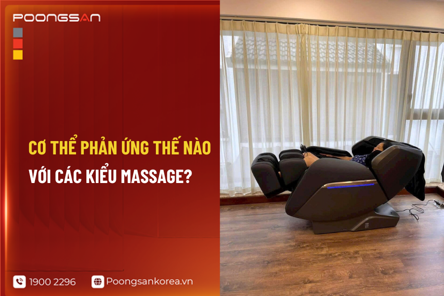 cơ thể phản ứng khác nhau với massage