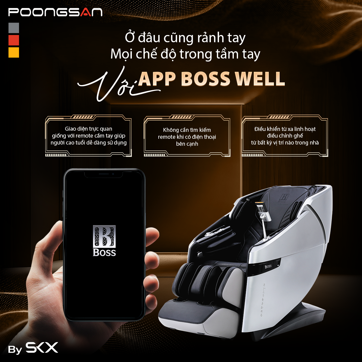 ghế massage điều khiển bằng app
