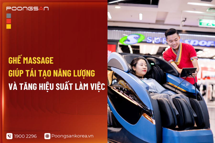 ghế massage tăng năng suất l&agrave;m việc