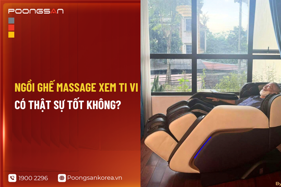 ghế massage kết hợp xem ti vi