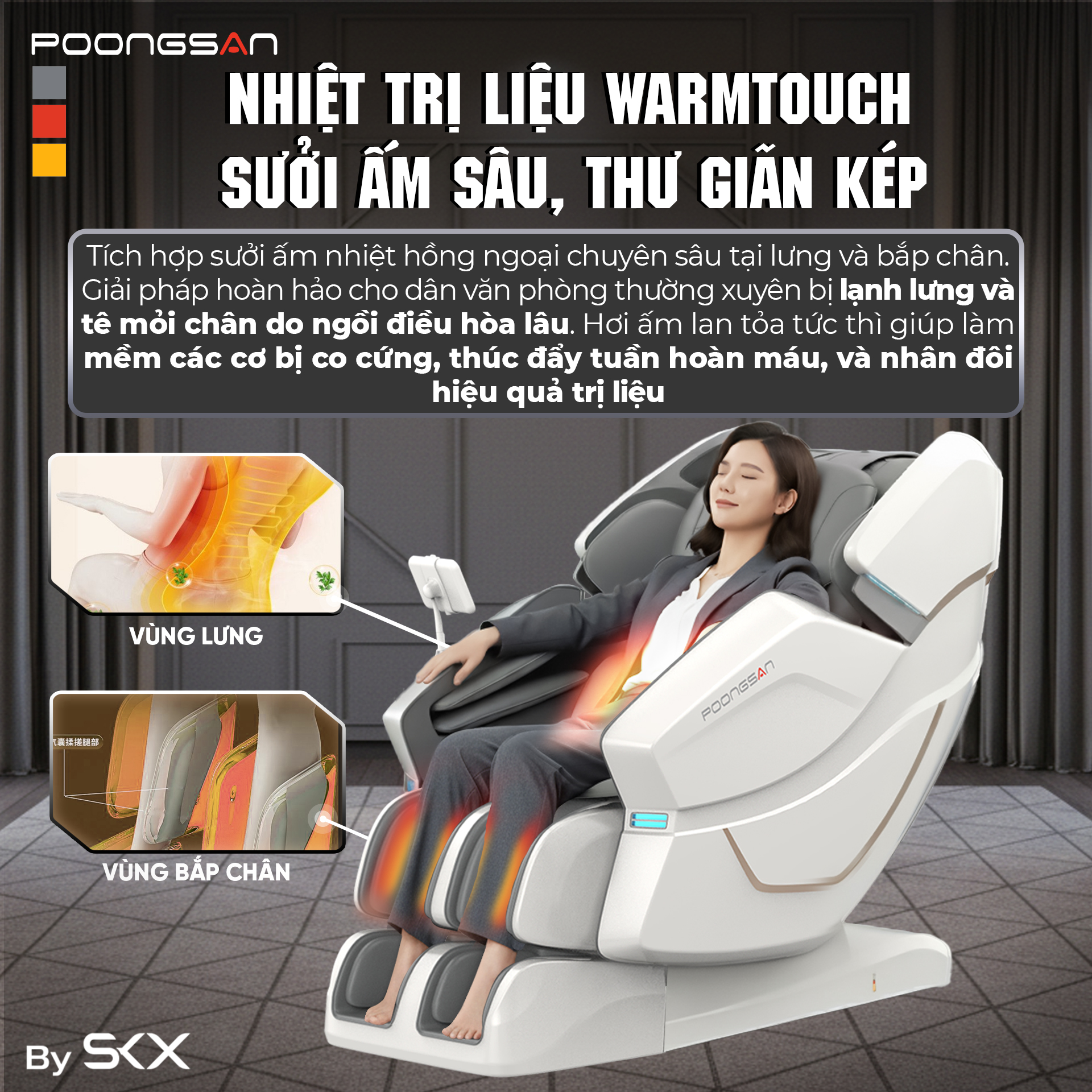 nhiệt hồng ngoại ghế massage hoạt động ra sao