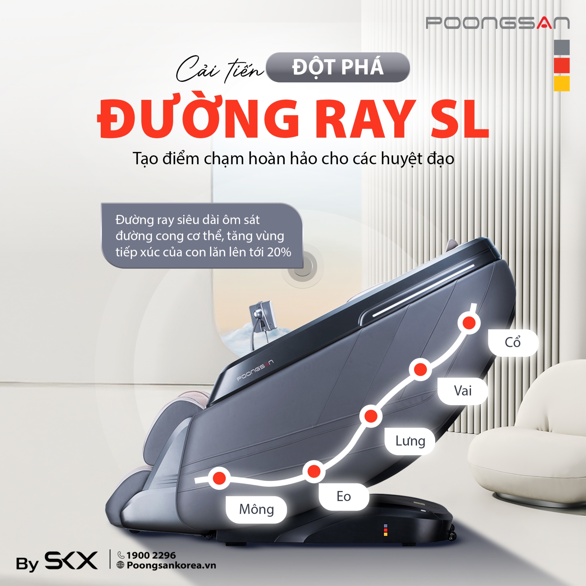 đường ray SL ghế massage