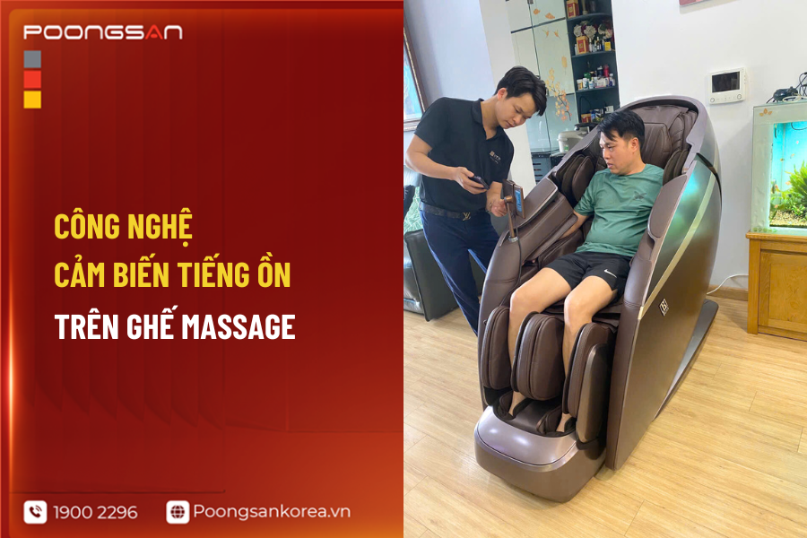 ghế massage cảm biến tiếng ồn