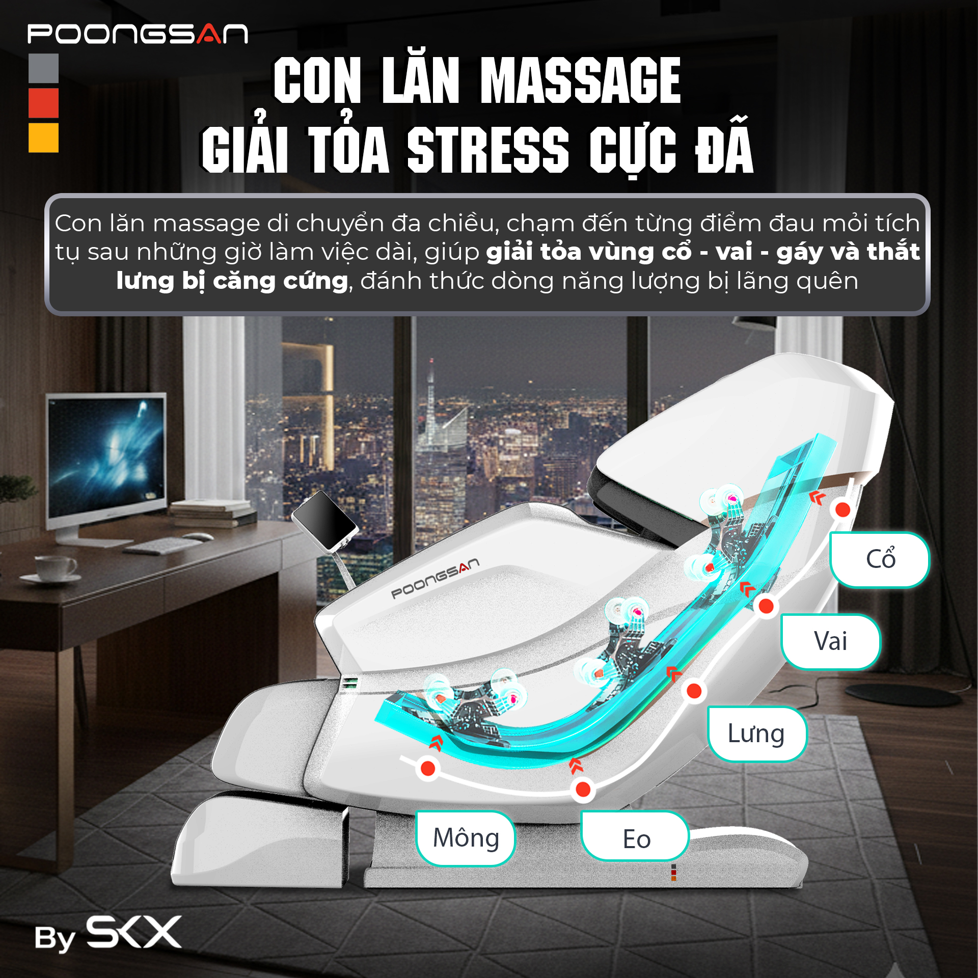 ghế massage cho người ngủ sai tư thế bị đau