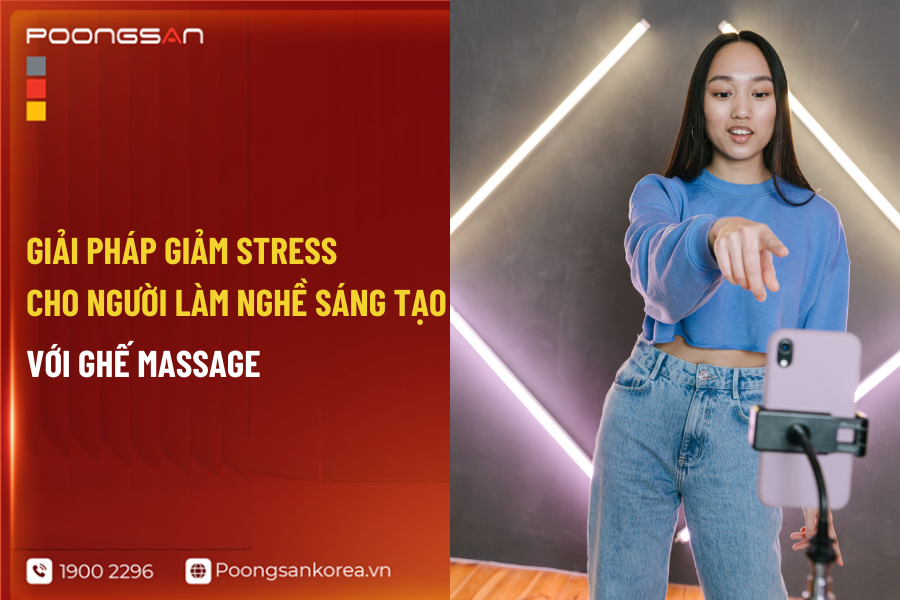 ghế massage giúp người làm nghề sáng tạo giảm stress