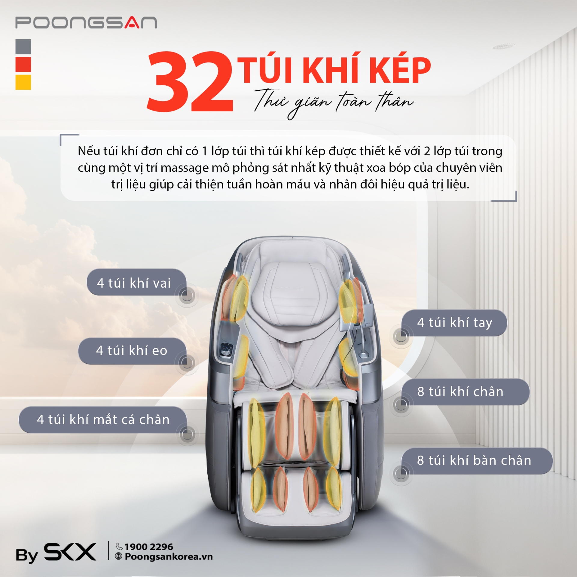 ghế massage gi&uacute;p thư gi&atilde;n s&acirc;u sau khi dọn dẹp nh&agrave; cửa