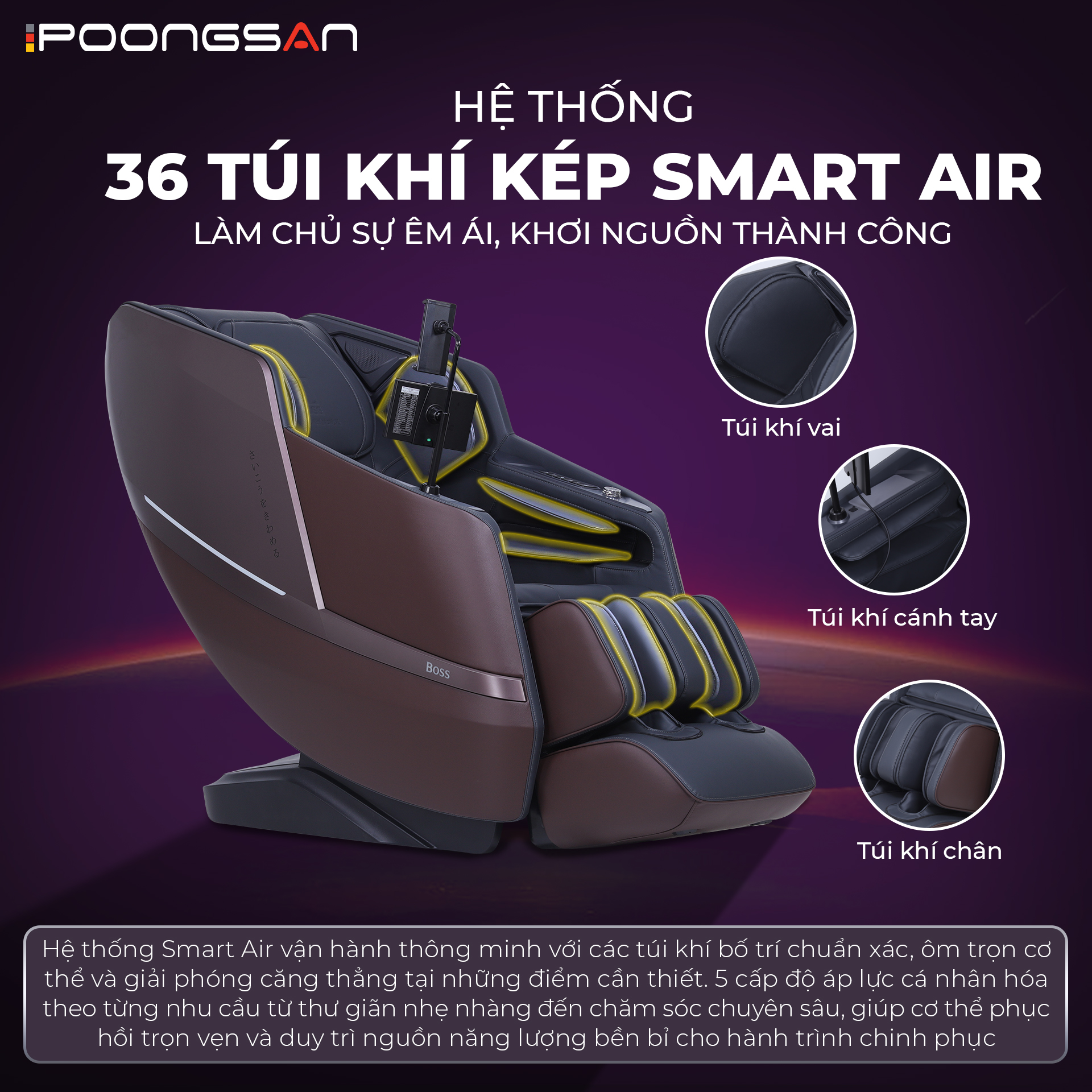 ghế massage hỗ trợ phục hồi cơ cho người đạp xe