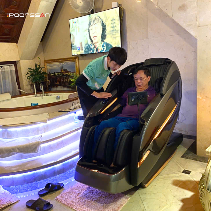 ghế massage kết hợp tr&agrave; n&oacute;ng