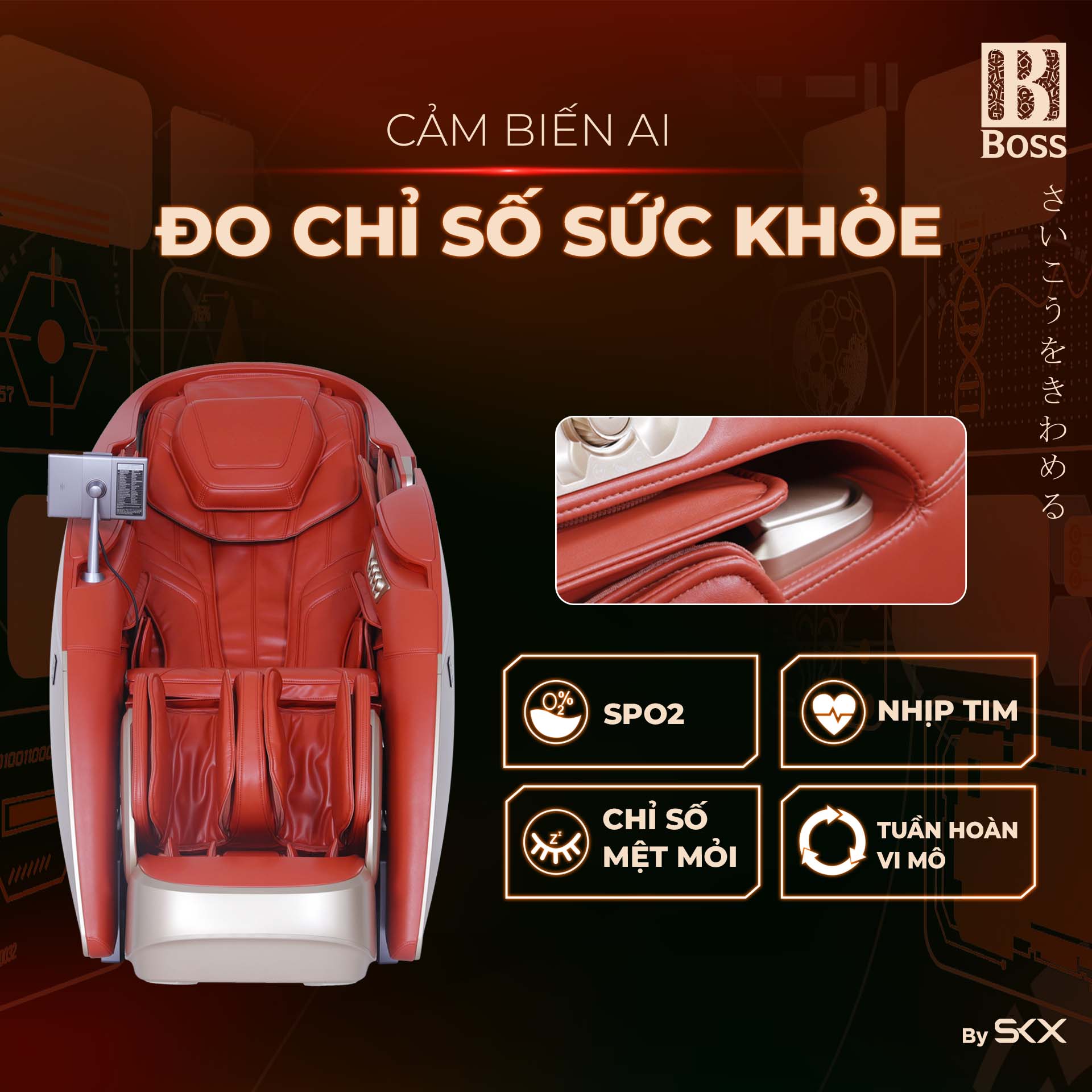 ghế massage nhận diện cơ căng cứng