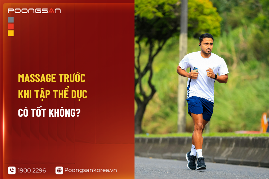 ghế massage trước khi tập thể dục