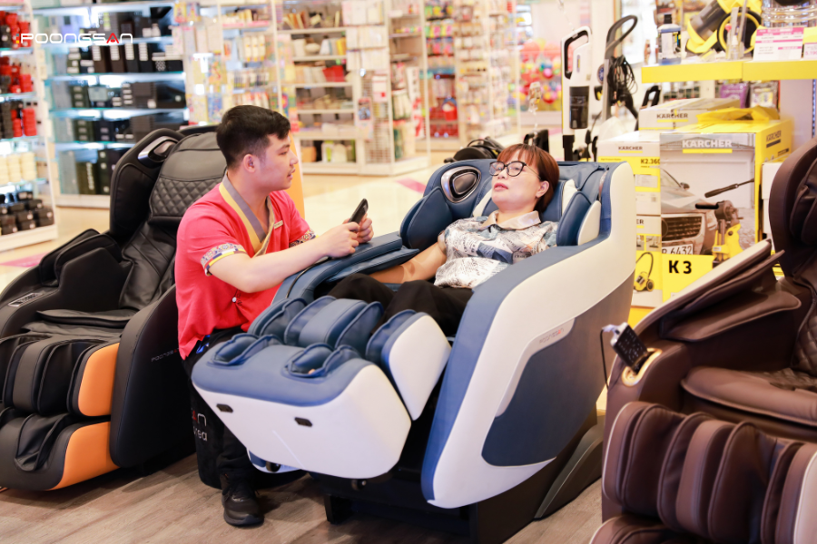 ghế massage trước khi tập thể dục