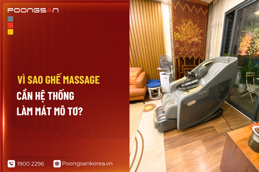 hệ thống l&agrave;m m&aacute;t m&ocirc; tơ ghế massage
