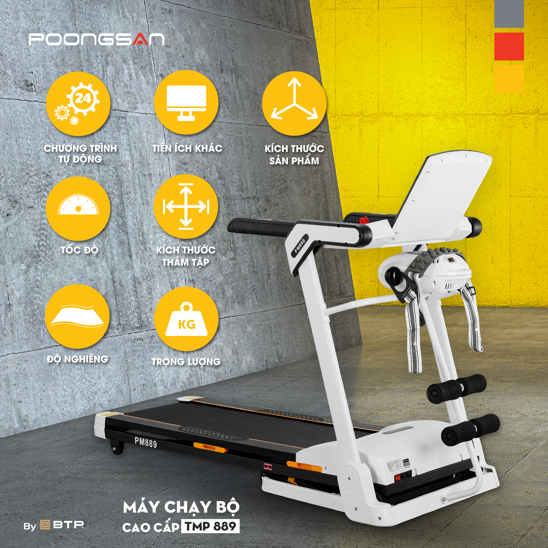 máy chạy bộ Poongsan của nước nào