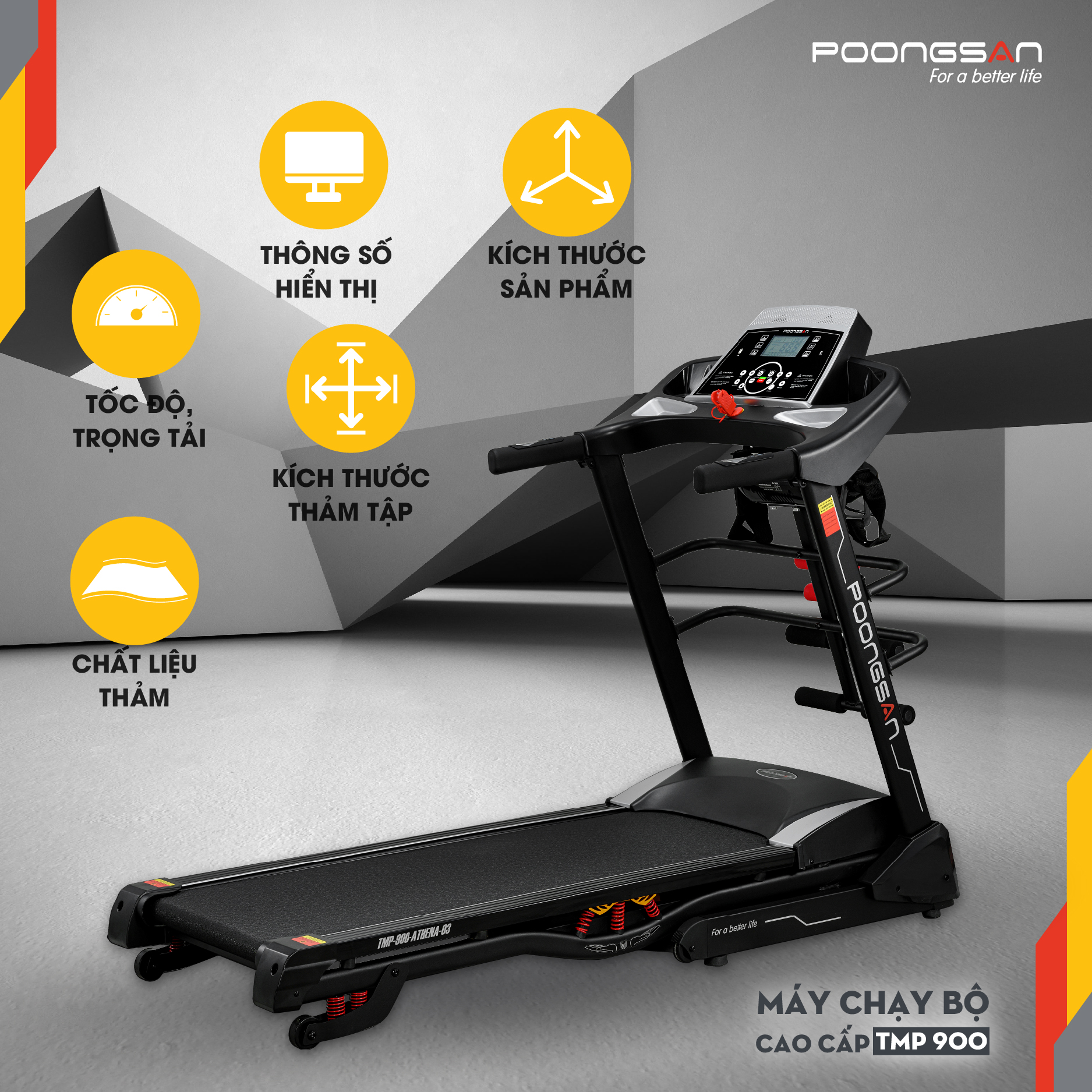 máy chạy bộ Poongsan của nước nào
