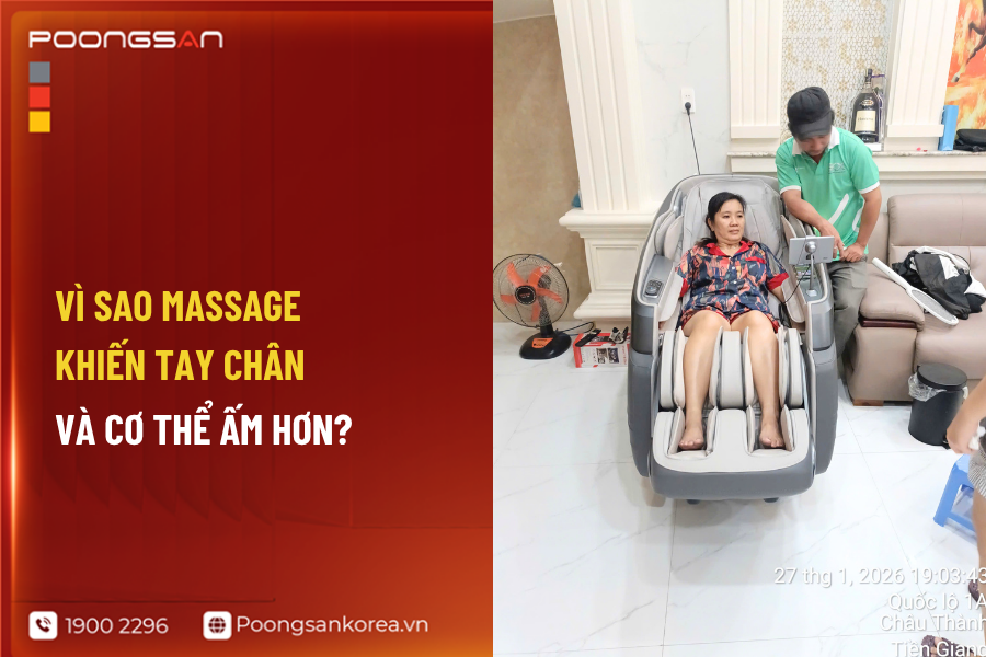 massage l&agrave;m ấm cơ thể