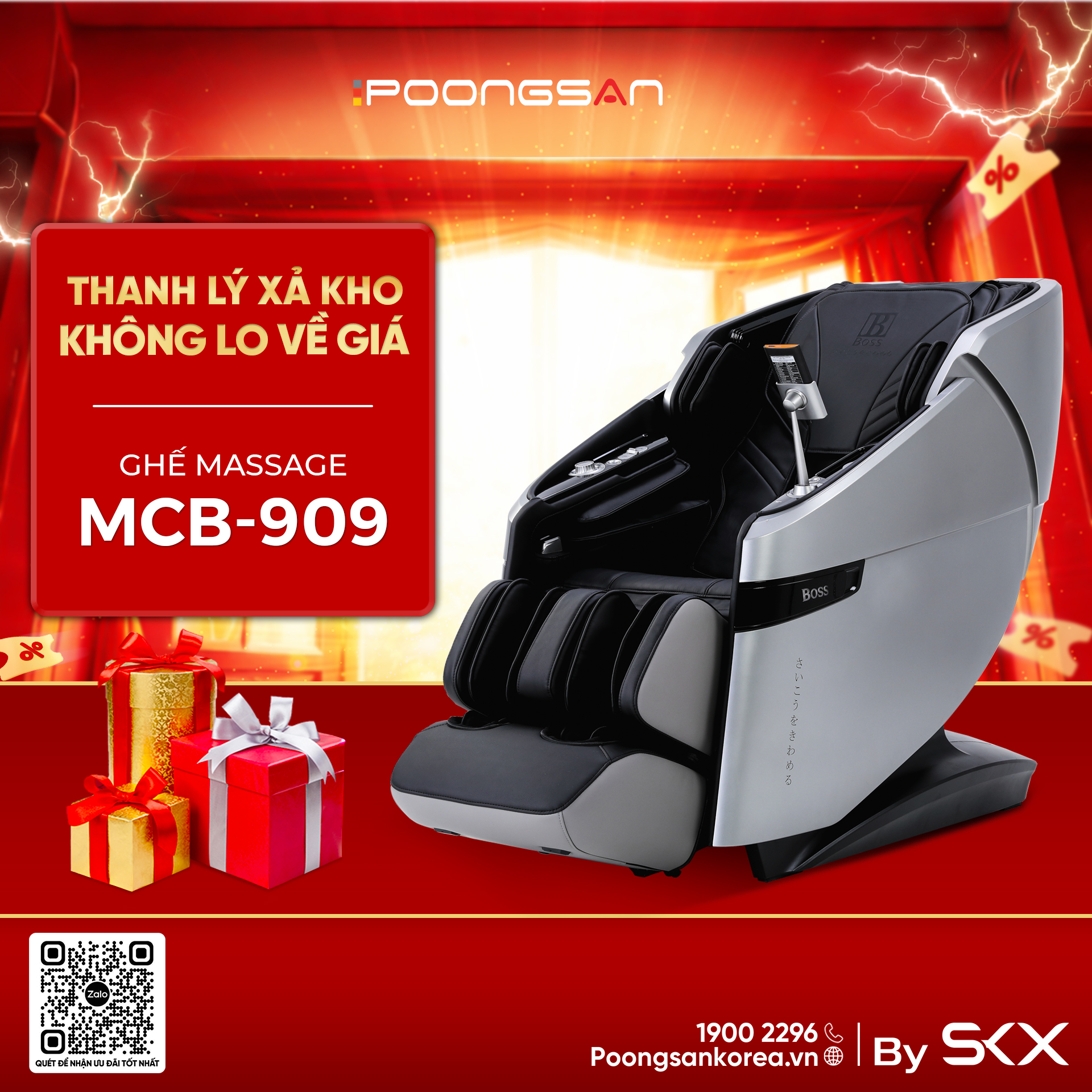Ghế massage Poongsan thanh lý