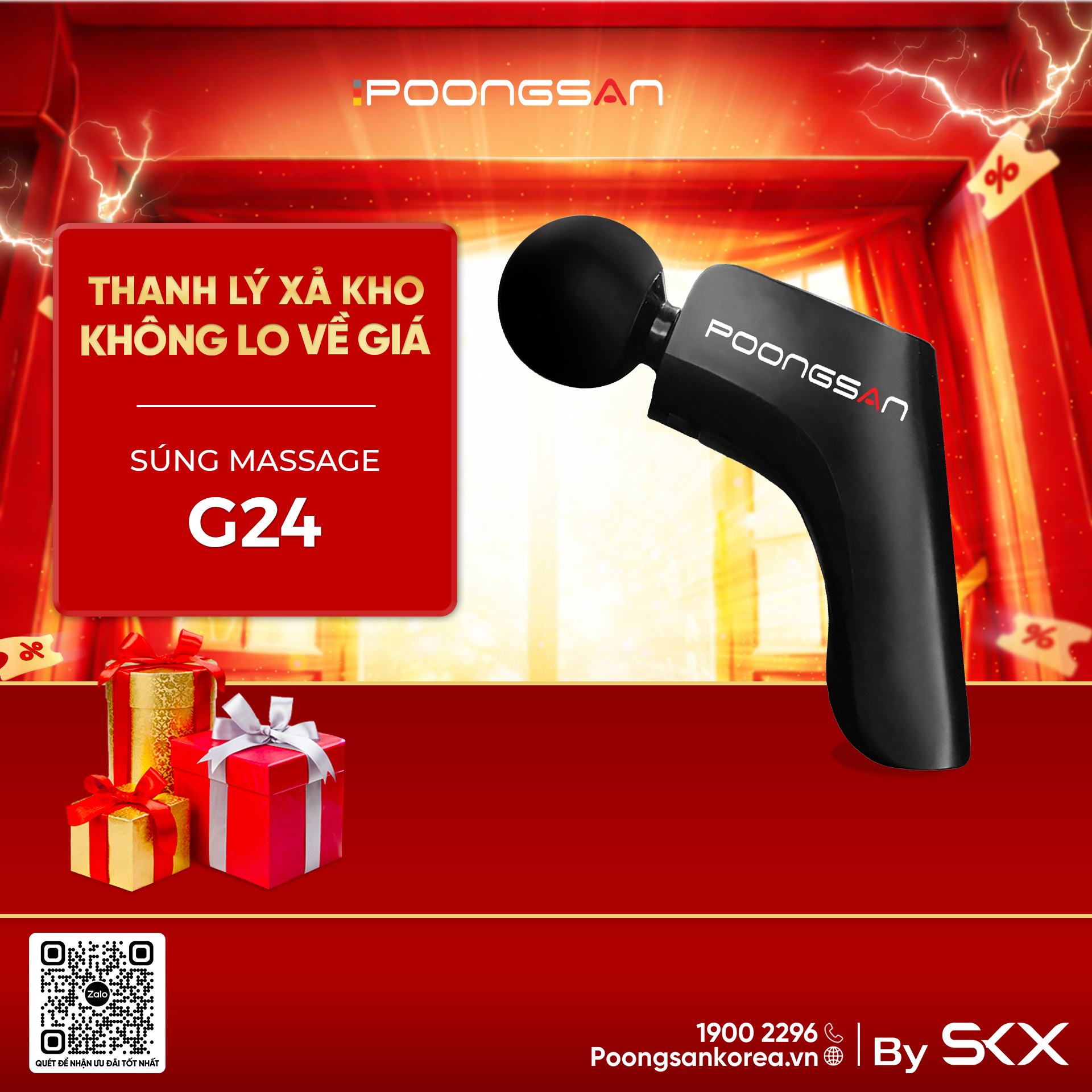 SÚNG MASSAGE POONGSAN G24