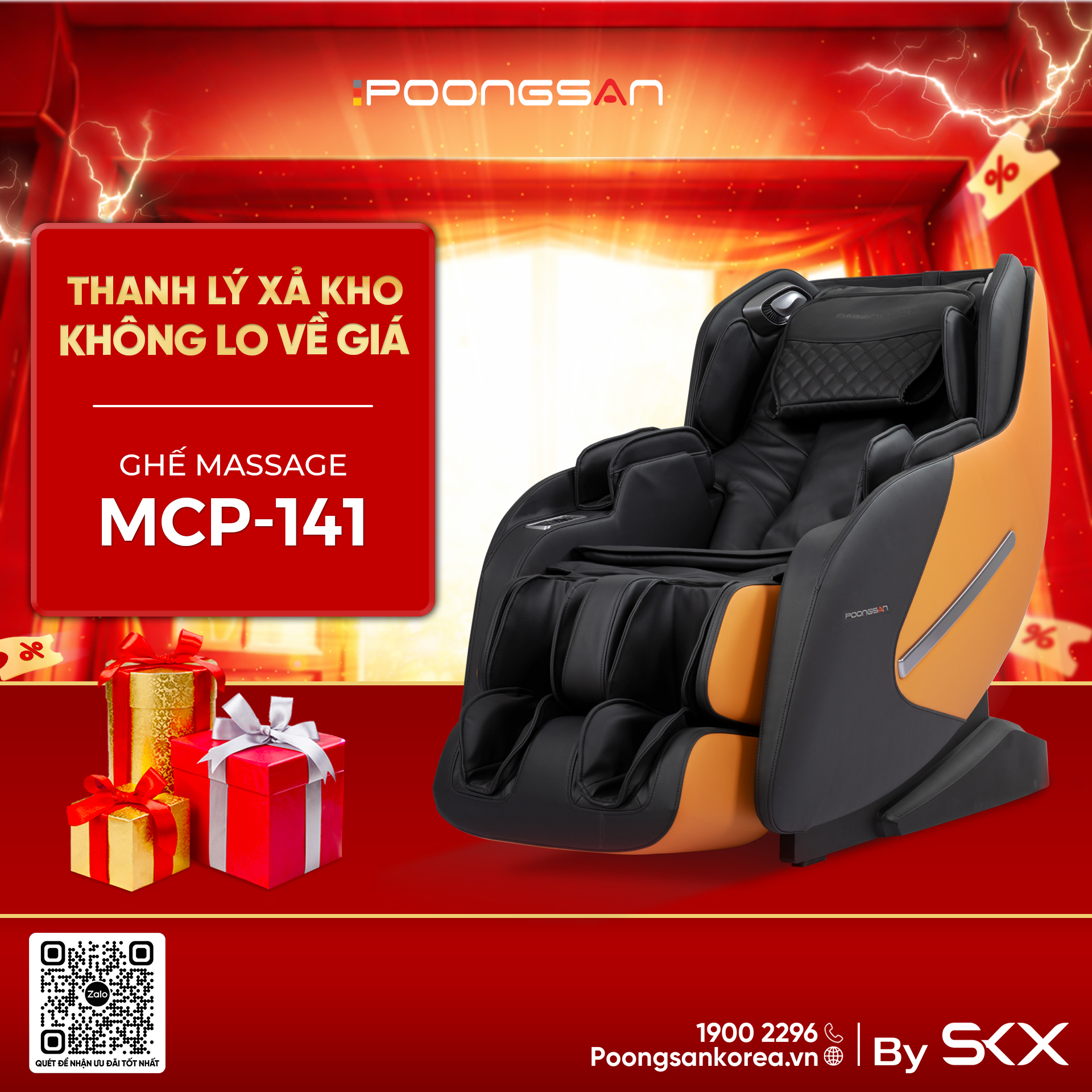 Ghế massage Poongsan thanh lý