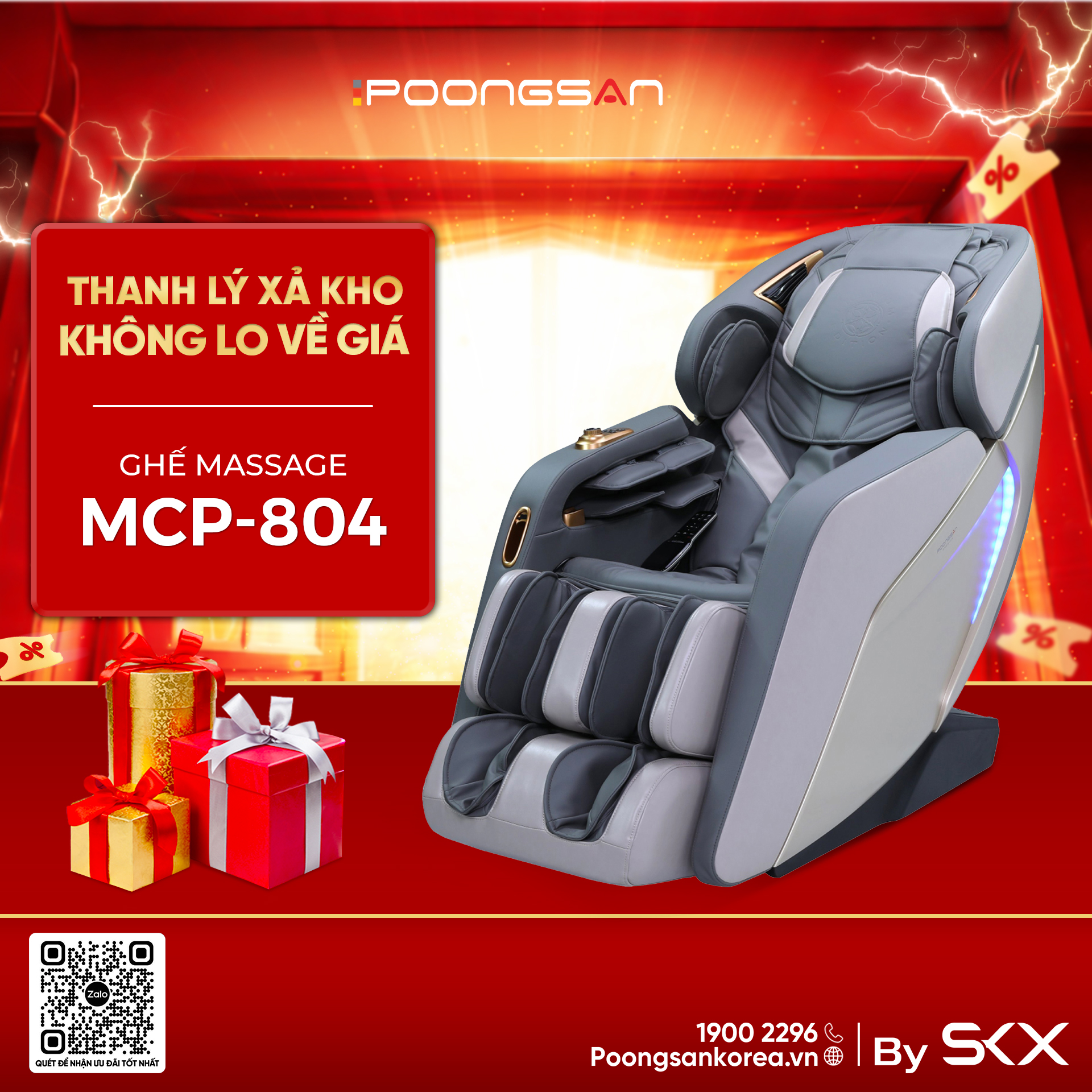 Ghế massage Poongsan thanh lý