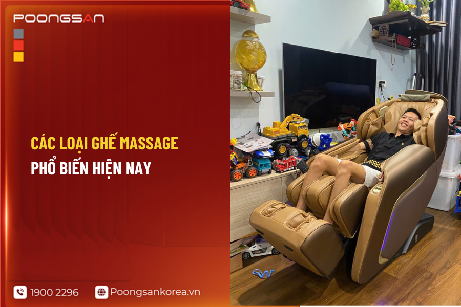c&aacute;c loại ghế massage
