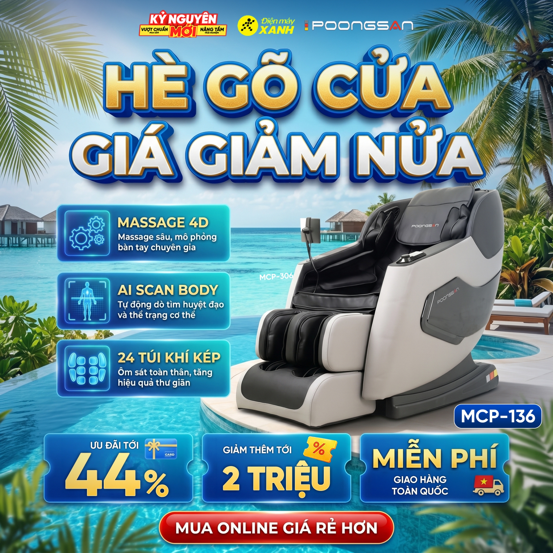 H&egrave; G&otilde; Cửa, Gi&aacute; Giảm Nửa - Mua Poongsan MCP-136 Ngay Tại Điện M&aacute;y Xanh