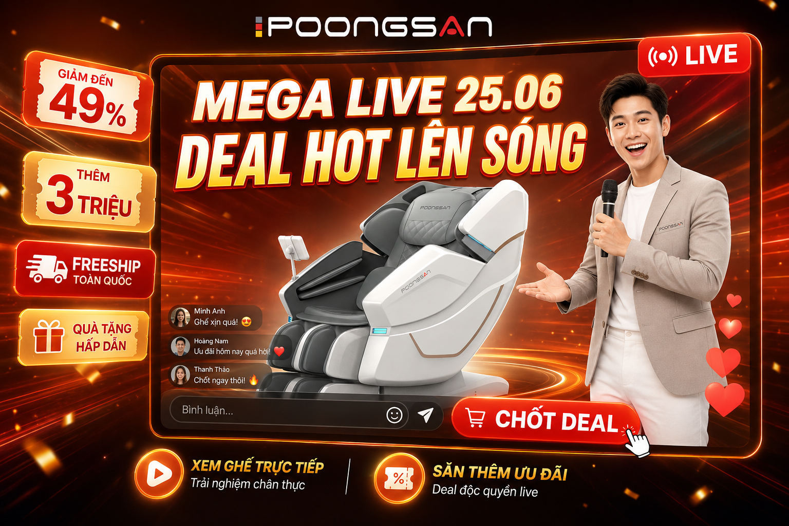 Theo d&otilde;i Mega Live 25.06 để săn th&ecirc;m deal hot