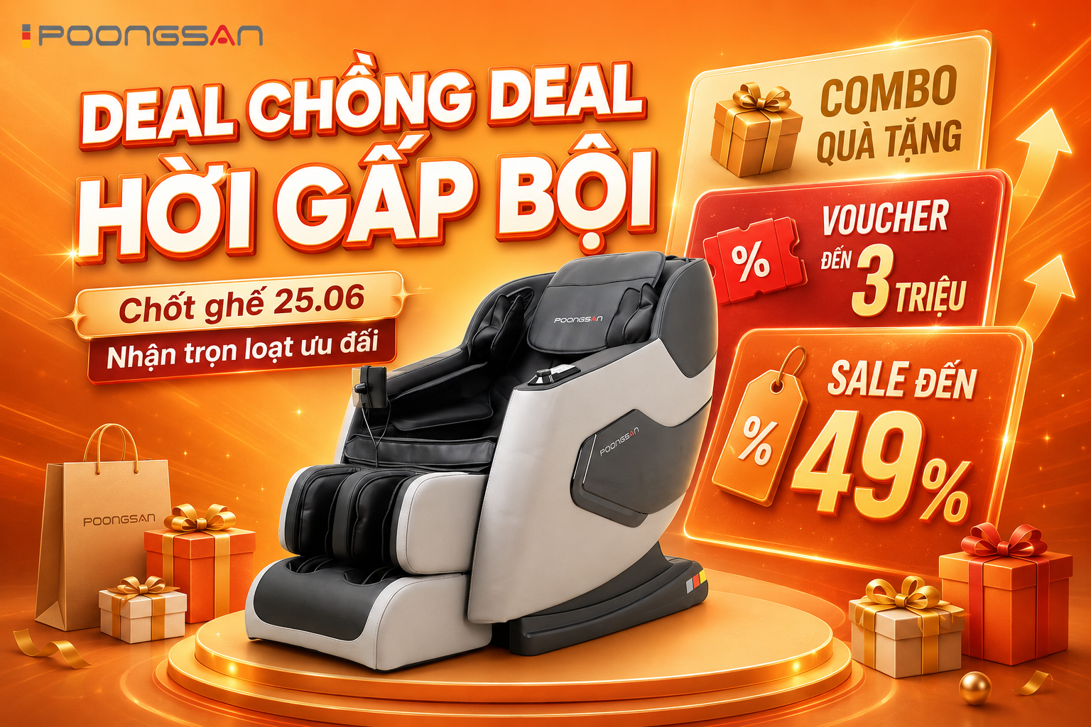 Voucher đến 3 triệu, deal hời th&ecirc;m bội