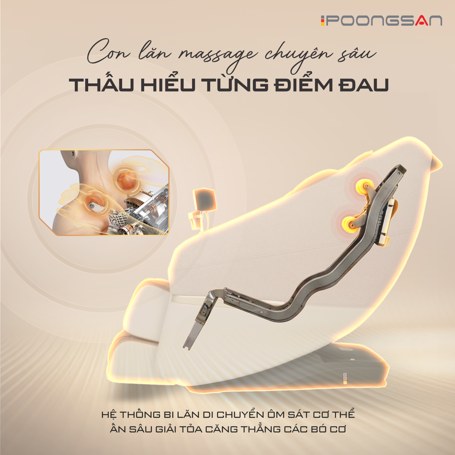 Hệ thống con lăn massage chuy&ecirc;n s&acirc;u