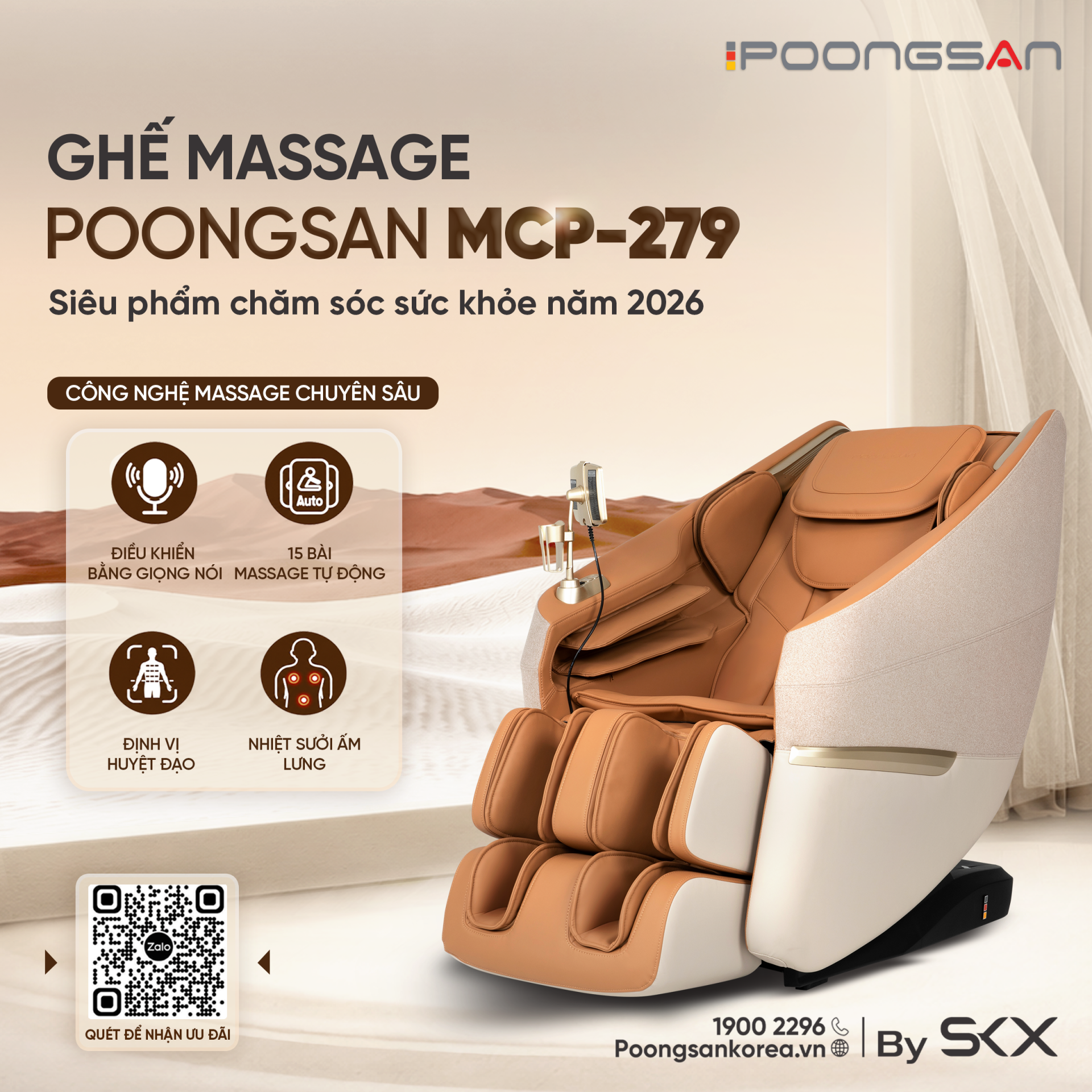 Ghế massage Poongsan MCP-279