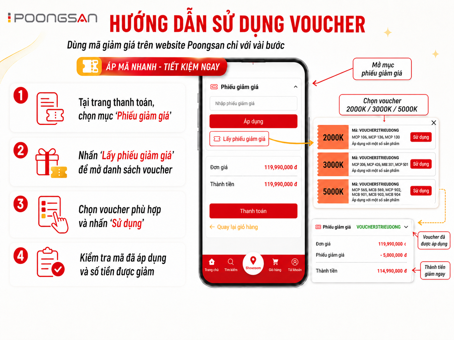 Hướng dẫn sử dụng voucher