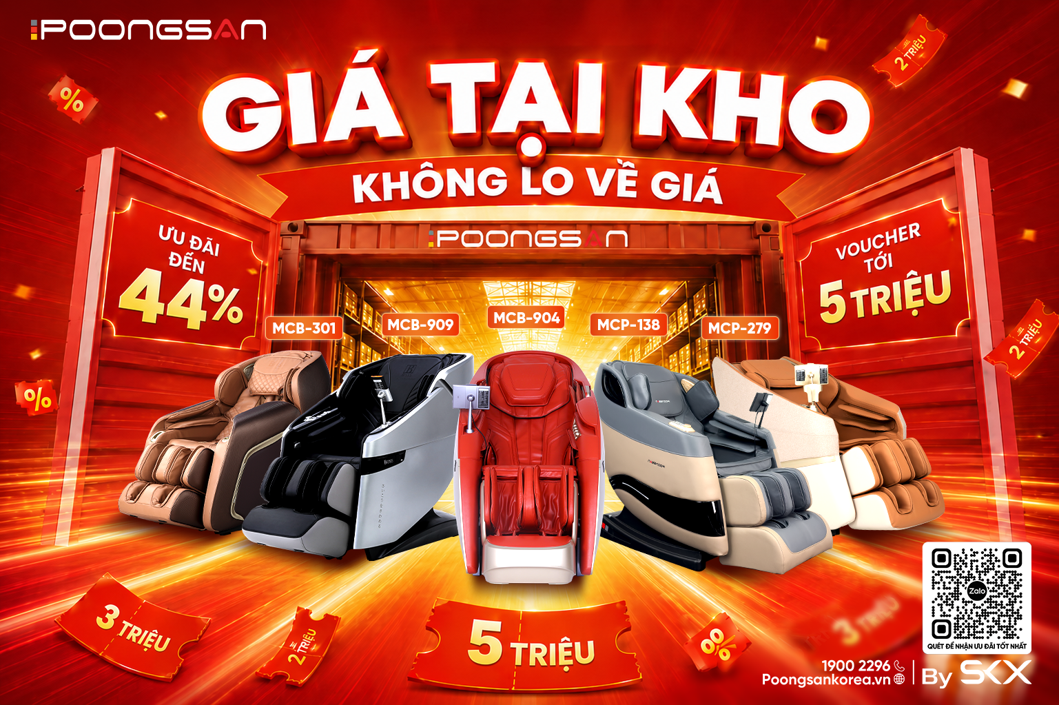 C&aacute;c mẫu ghế massage Poongsan nổi bật đang giảm gi&aacute; s&acirc;u