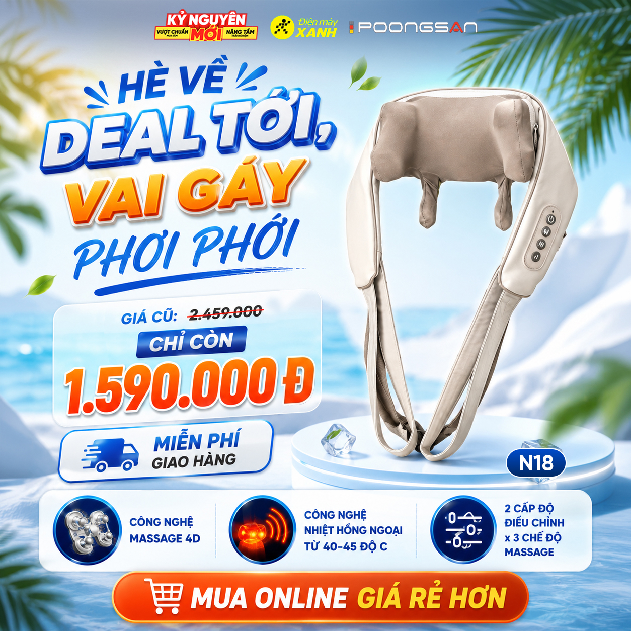 Deal To Chớp Nho&aacute;ng, Gi&aacute; Giảm Cực Cho&aacute;ng - Mua Poongsan N18 Ưu Đ&atilde;i Tại Điện M&aacute;y Xanh