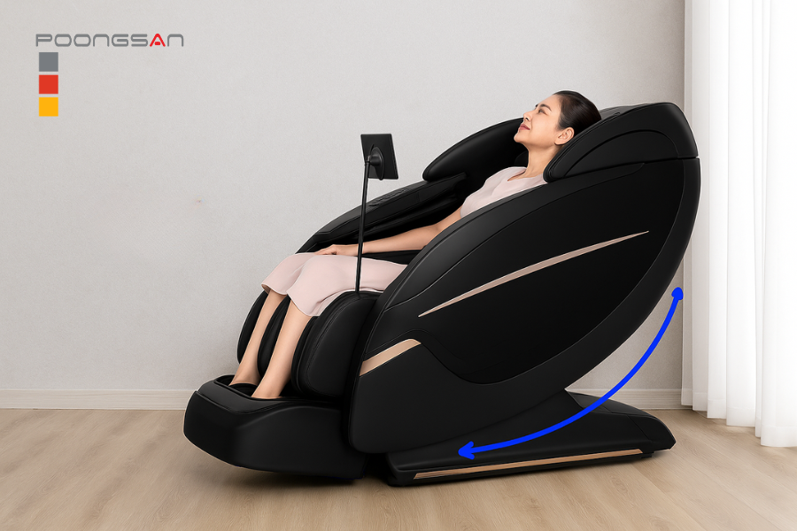 cảm ứng l&ugrave;i tường tr&ecirc;n ghế massage l&agrave; g&igrave;