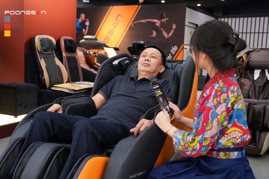 ghế massage giảm stress