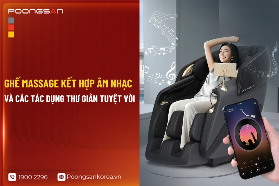 ghế massage kết hợp &acirc;m nhạc