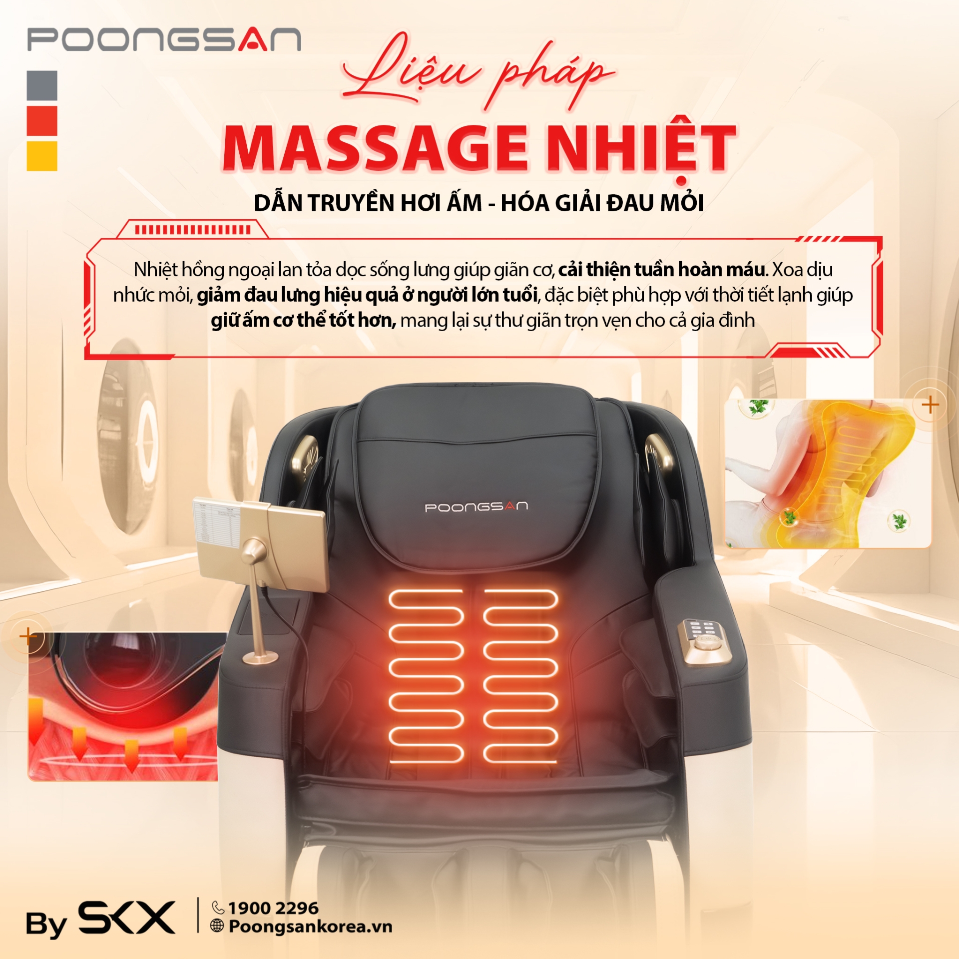 Liệu pháp sưởi ấm chuyên sâu với nhiệt hồng ngoại xoa dịu từng thớ cơ