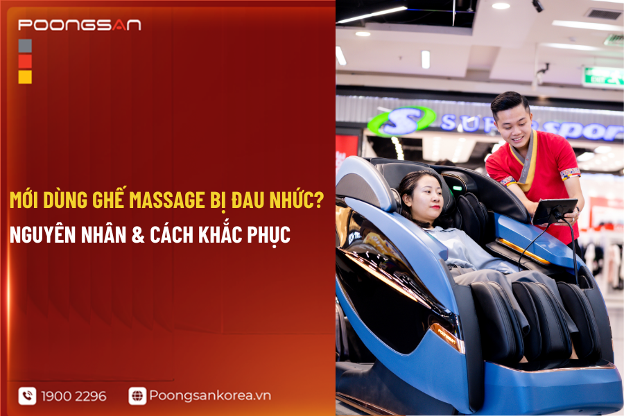 tại sao mới dùng ghế massage bị đau