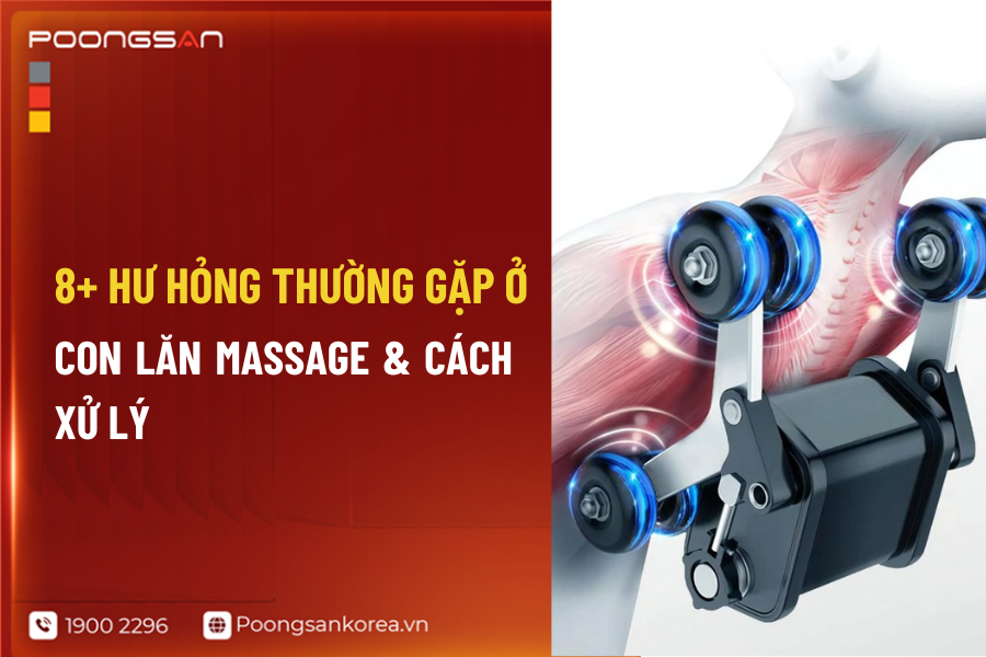 hư hỏng con lăn massage