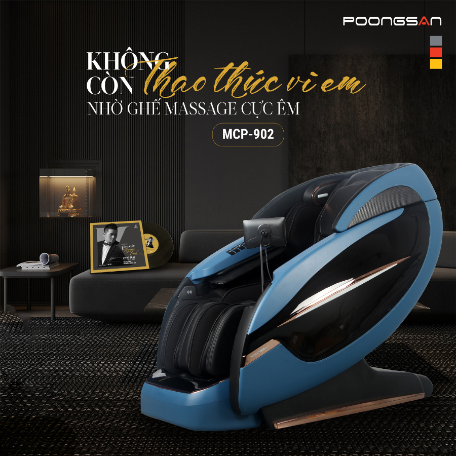 top ghế massage H&agrave;n Quốc Poongsan