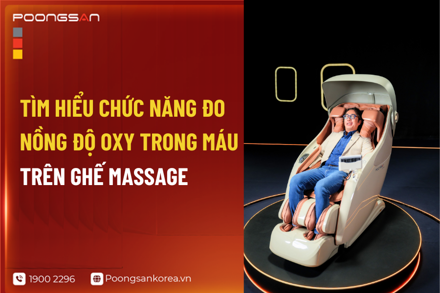 chức năng đo nồng độ oxy trong m&aacute;u ghế massage