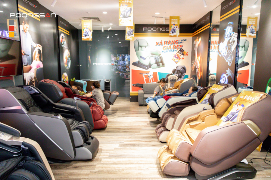 Mua ghế massage tại PoongSan nhận nhiều ưu đãi