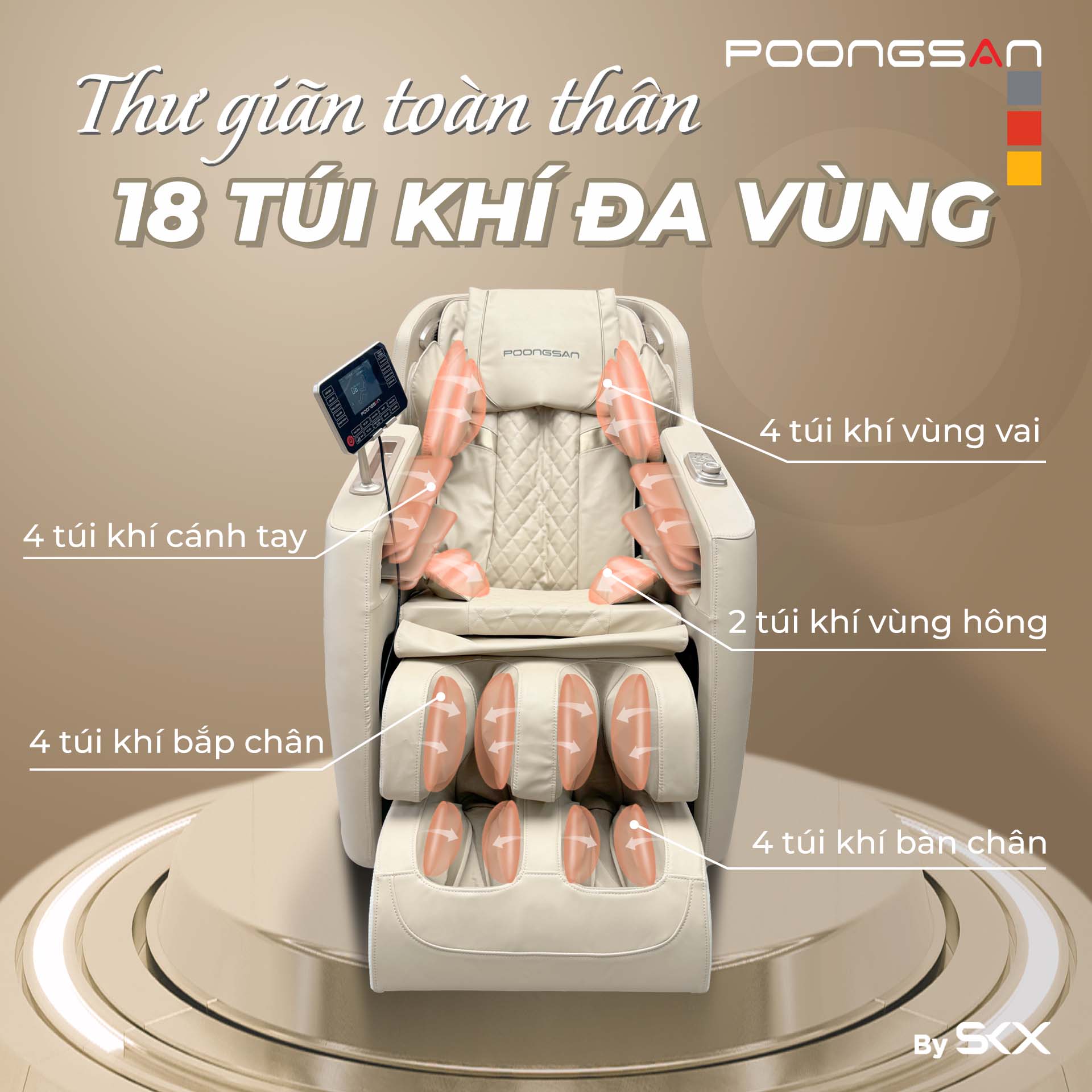 Ghế Massage Toàn Thân Poongsan MCP-106