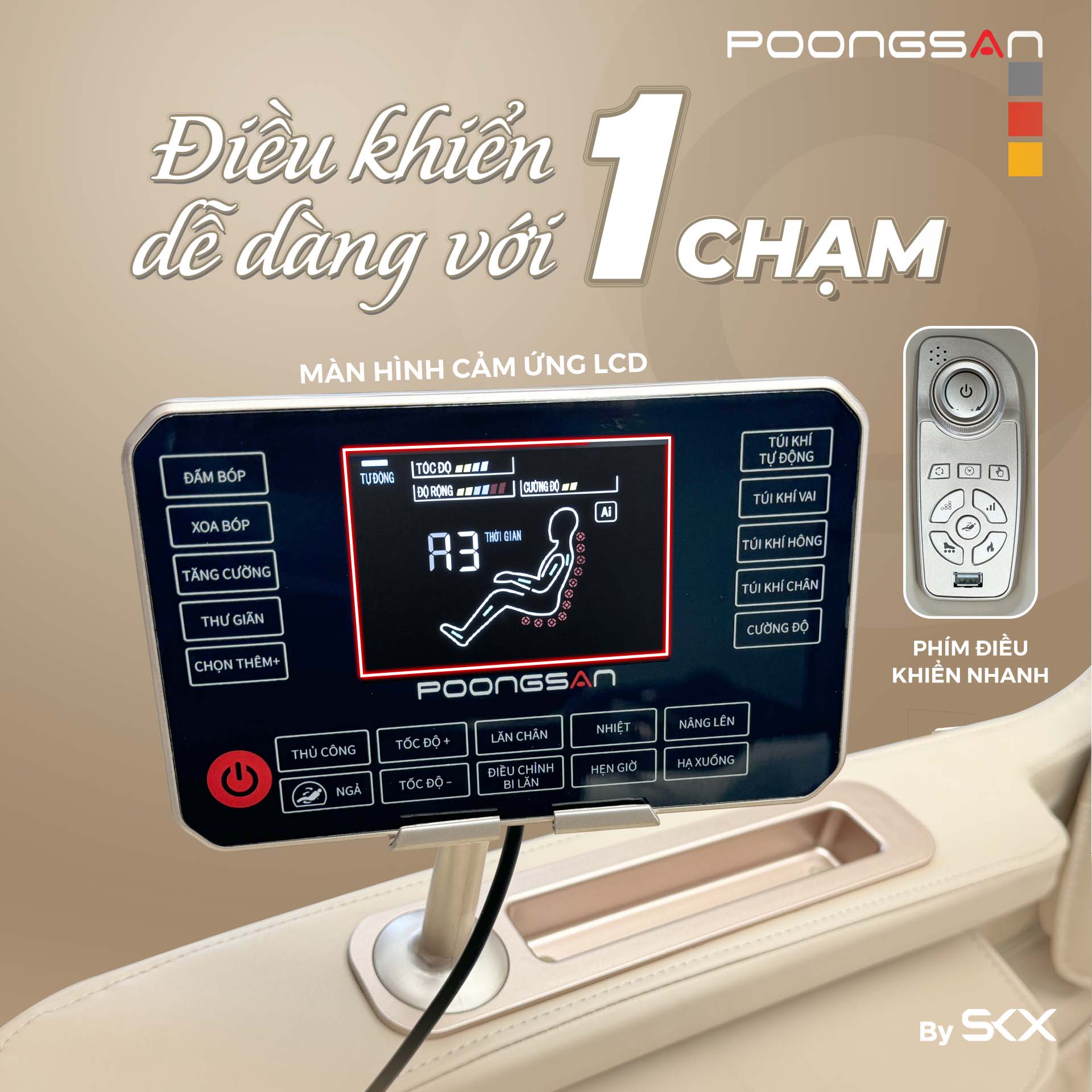 Ghế Massage Toàn Thân Poongsan MCP-106