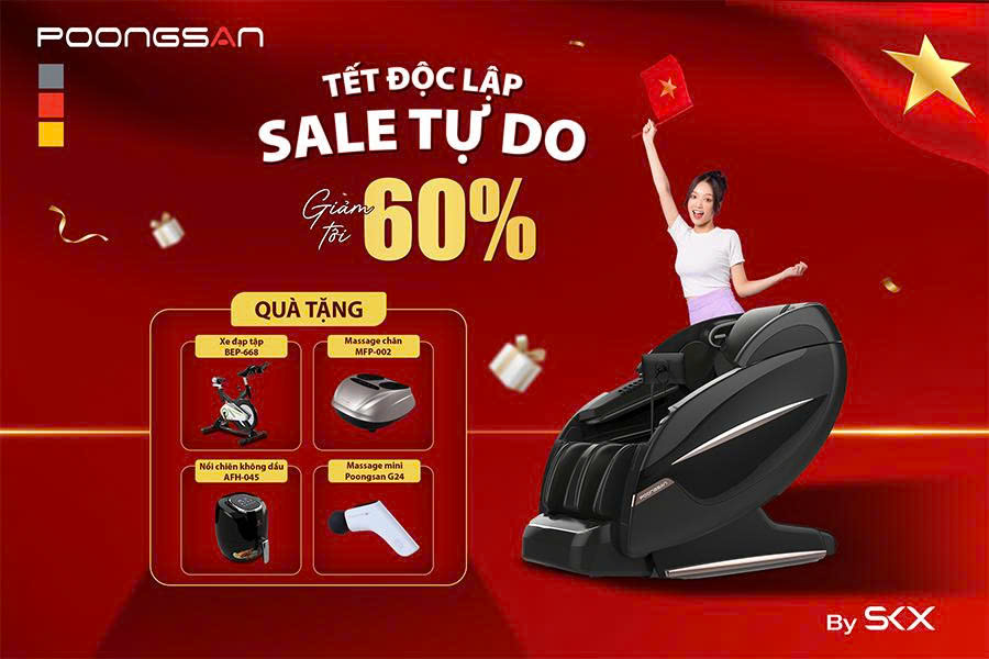 Chương trình sale ghế massage 02/09