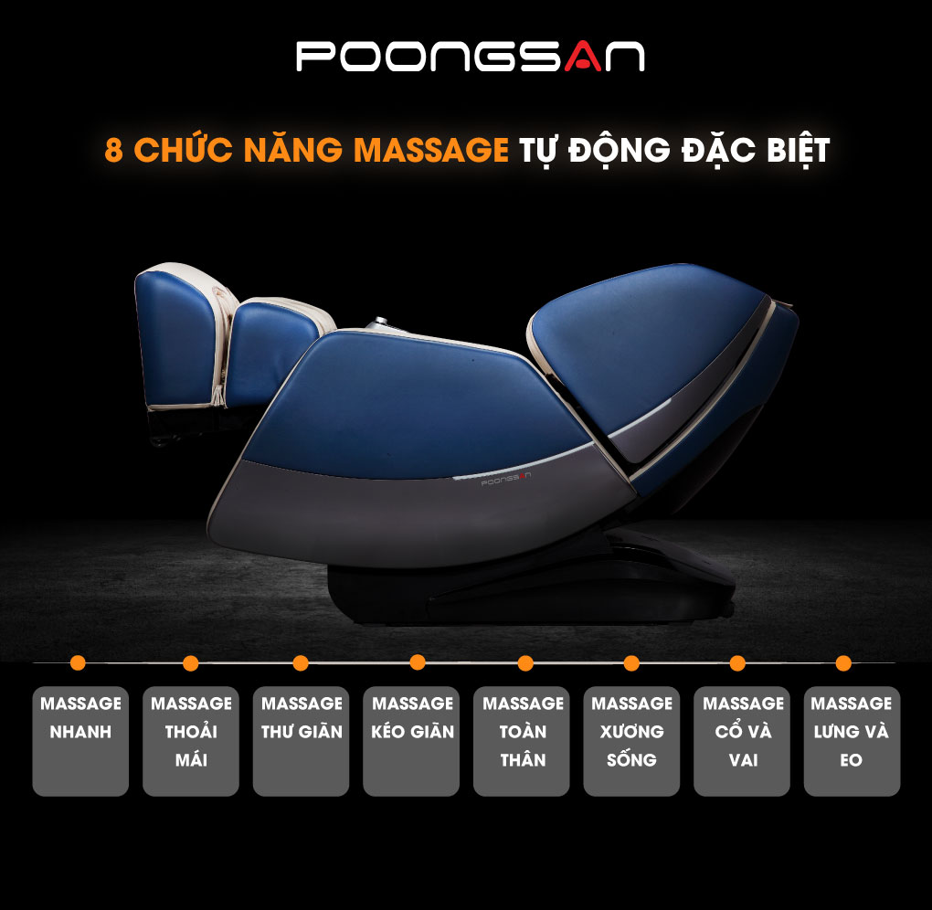 Ghế massage 100 triệu Poongsan MCP-801