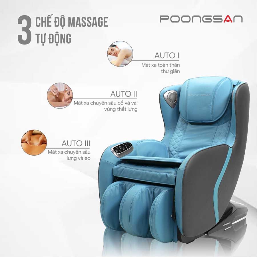 ghế massage giá rẻ chính hãng Poongsan Hàn Quốc MCP 129