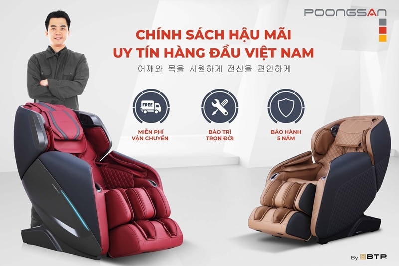 Kiểm tra chế độ bảo hành và hậu mãi trước khi mua ghế massage cho người già quận Hai Bà Trưng